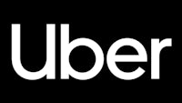 the uber logo on a black background